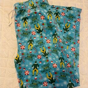 Elf Movie Themed Pajama Pants - Blue and Green